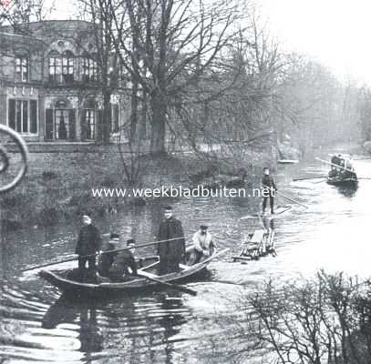 Noord-Brabant, 1912, Ginneken, Oefening in het slaan van een brug over de Mark. 7. De vlotten nabij de zoogenaamde Duivelsbrug te Ginneken