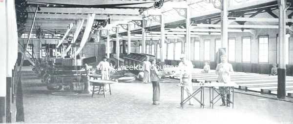Indonesi, 1912, Onbekend, De Thee-cultuur op Java. De theefabriek Pasir Nangka. Van links naar rechts: theerollers; droogmachine; balbreker; proeven; fermenteerbakken
