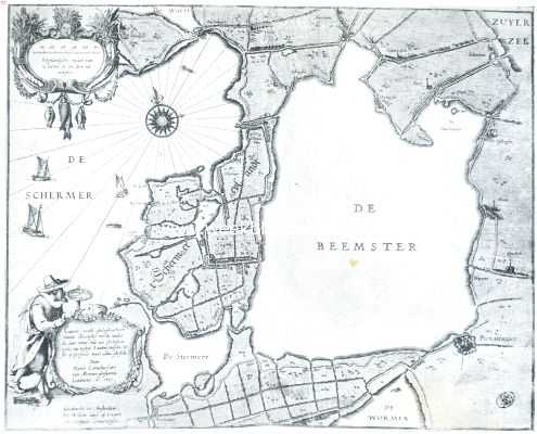 Noord-Holland, 1912, Onbekend, De Beemster. 1612 - 19 Mei - 1912. Plattegrond van de Beemster en omgeving in 1607. Naar een oude kaart in 's Rijks-Prentenkabinet Te Amsterdam