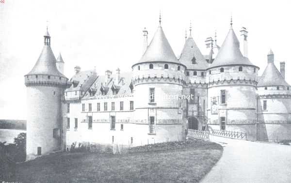 Frankrijk, 1912, Chambord, De kasteelen langs de Loire. Het Kasteel van Chambord. Ingang