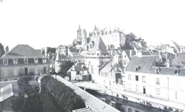 Frankrijk, 1912, Loches, De kasteelen langs de Loire. Gezicht op het kasteel van Loches