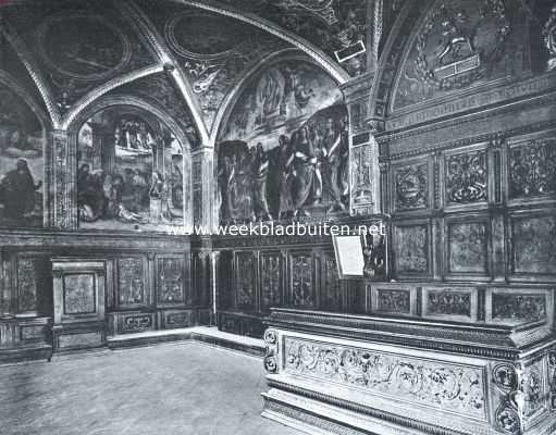 Itali, 1912, Perugia, Zaal van het Geldwisselaarsgilde te Perugia