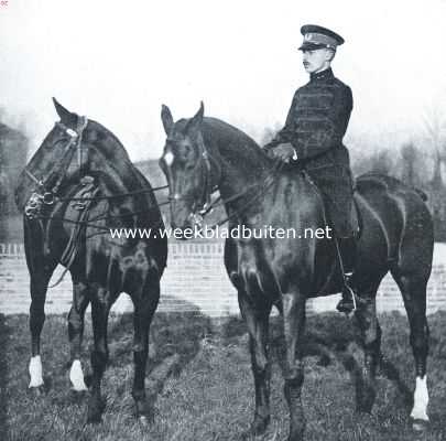 Onbekend, 1913, Onbekend, Spes en Dreadnought. Op Dreadnought luiteant Labouchre, die met dit paard onlangs voor de tweede maal te New-York het beker-concours won