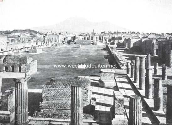 Itali, 1913, Pompeii, Pompeji. Het Forum