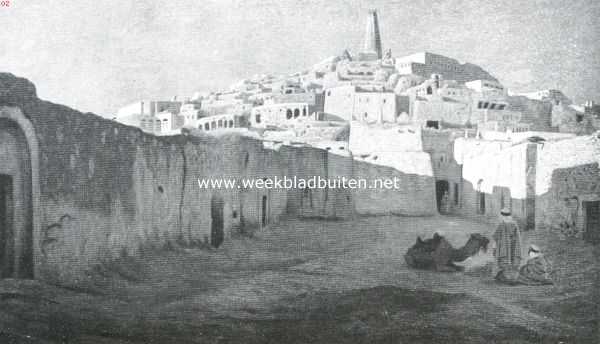 Algerije, 1913, Onbekend, Herinneringen uit een woestijnland. Pleintje in Gardaia