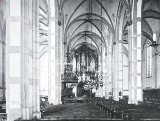 Overijssel, 1913, Zwolle, De Groote of St. Michalskerk te Zwolle. Inwendig