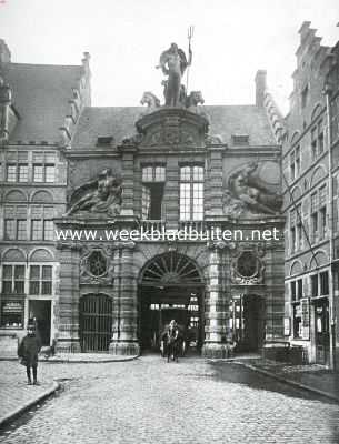 Belgi, 1913, Gent, De Vischpoort aan het St. Veerleplein te Gent
