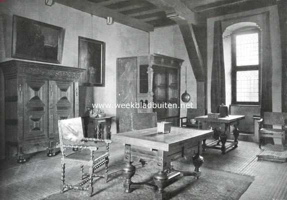 Noord-Holland, 1913, Muiden, In 't kasteel van Hooft. Het Muiderslot. De 