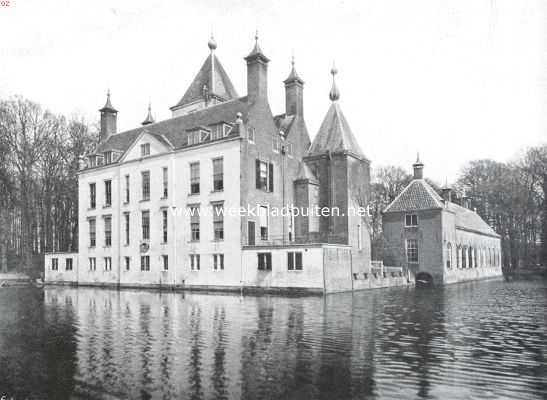 Het kasteel Renswoude, van ter zijde gezien