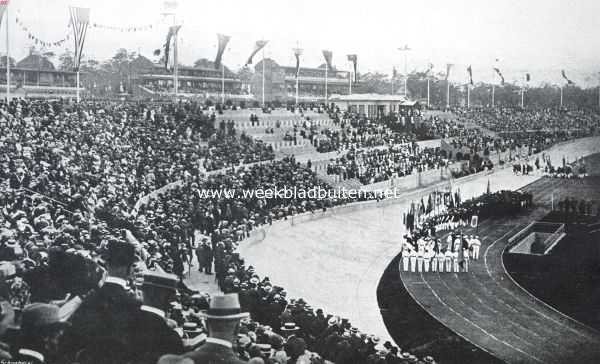 Duitsland, 1913, Berlijn, Het nieuwe stadion te Grnewald bij Berlijn. De grootsche sportbetooging ter gelegenheid van de opening