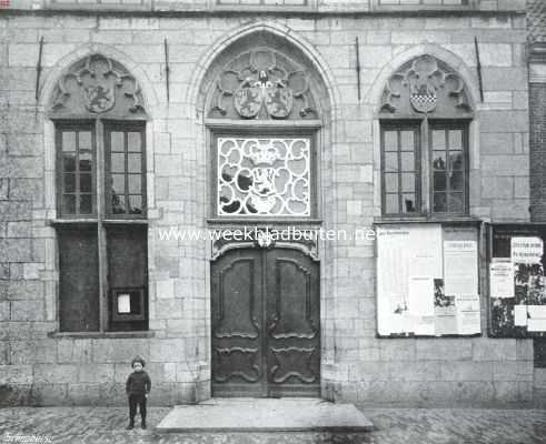 Utrecht, 1913, Vianen, Vianen. Voorgevel van het stadhuis, benedengedeelte