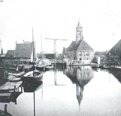 Friesland, 1913, Hindeloopen, Hindeloopen. Het gebouw van den vischafslag