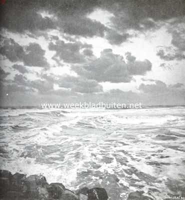 Nederland, 1913, Onbekend, Wolken-sferen. Aan de Noordzee bij ondergaande zon