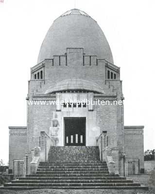 Noord-Holland, 1913, Velsen, Het crematorium te Velsen. Het crematorium bij Velsen, voorzijde