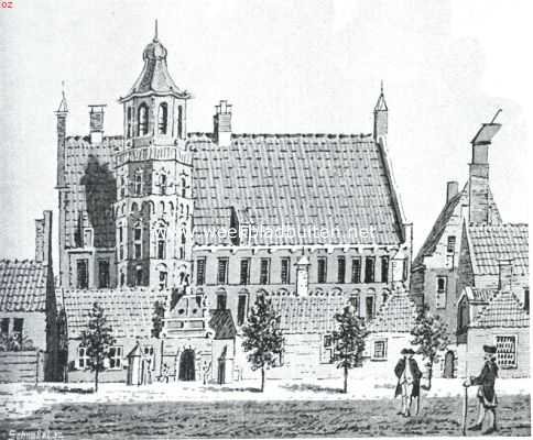 Groningen, 1913, Groningen, Sloopend herboren-Nederland. Het provinciehuis te Groningen voor zijn verbouwing