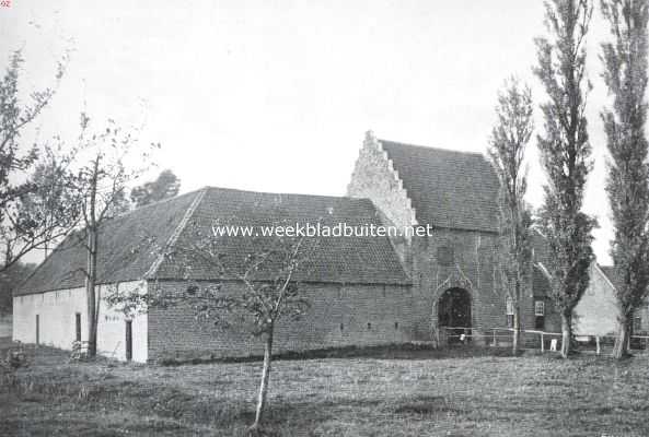 Limburg, 1913, Meerlo, Het kasteel Meerlo (L.). De voorburcht van het voormalige kasteel Meerlo aan de dorpszijde