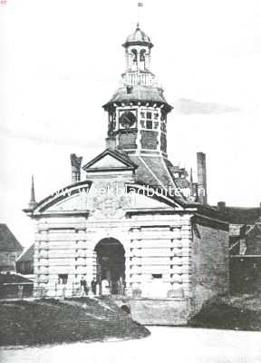 Zeeland, 1913, Middelburg, Sloopend herboren Nederland. De Vlissingsche Poort te Middelburg, gesloopt omstreeks 1875