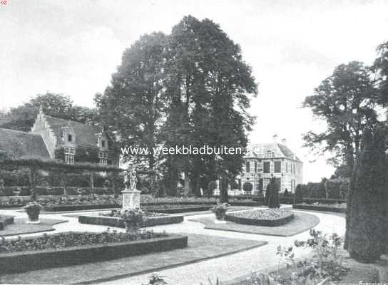 Noord-Brabant, 1914, Breda, Kasteel Bouvigne. In den tuin van kasteel Bouvigne