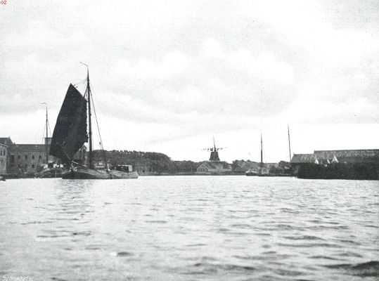 Friesland, 1914, Grouw, Grouw. Aan het Grootscheepsvaarwater