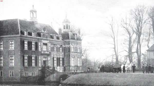 Gelderland, 1914, Ruurlo, De begrafenis van baron van Heeckeren van Kell op 14 Febr. L.l. De stoet zet zich in beweging