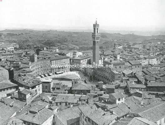 Itali, 1914, Siena, Siena, de droomstad. Gezicht op Siena