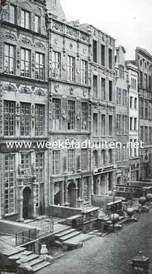 Polen, 1914, Gdansk, Oude huizen in Danzig