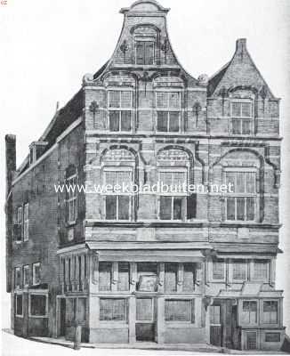 Zuid-Holland, 1914, Dordrecht, Sloopend herboren Nederland VI. De kleinere steden en het platteland van Zuid-Holland. Het huis St. Joost te Dordrecht, gesloopt in 1876