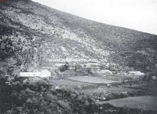 Albani, 1914, Onbekend, Een Albaneesch dorp aan den voet der bergen