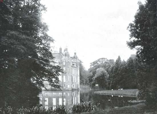 Gelderland, 1914, Velp, Het kasteel Biljoen. De vijver bij kasteel Biljoen