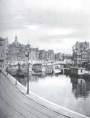 Noord-Holland, 1914, Amsterdam, Het Rokin te Amsterdam. Gezicht in de richting Langebrug en Dam