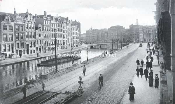 Noord-Holland, 1914, Amsterdam, Het Rokin te Amsterdam. Eerste gedeelte