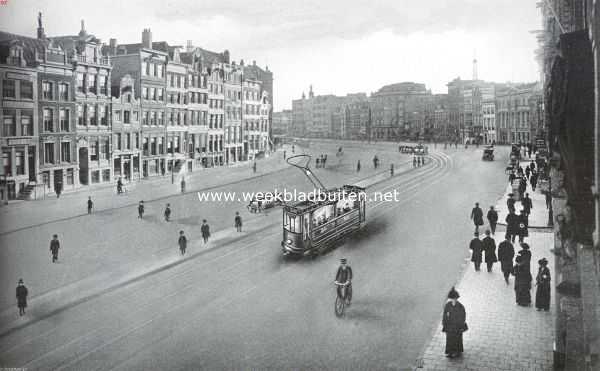 Noord-Holland, 1914, Amsterdam, Het Rokin te Amsterdam. Het Rokin, eerste gedeelte, zooals het er gedempt zal uitzien