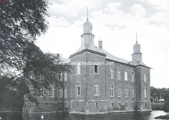 Limburg, 1914, Swalmen, Het kasteel Hillenrade te Swalmen. De achtergevel met rechterzijvleugel