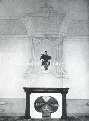 Limburg, 1914, Swalmen, Het kasteel Hillenrade te Swalmen. De sierlijke Louis XVI-schoorsteen in het theehuisje