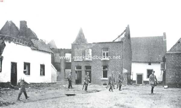 Belgi, 1914, Mouland, De Europeesche oorlog. Het door de Duitschers verwoeste dorp Mouland