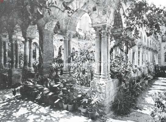 Itali, 1914, Palermo, Palermo. De kloostergang der kerk St. Giovanni degli Eremiti