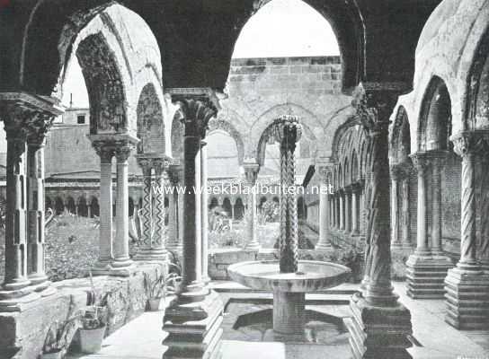 Itali, 1914, Monreale, Palermo-Mon Reale. Kloosterhof van de kathedraal te Monreale