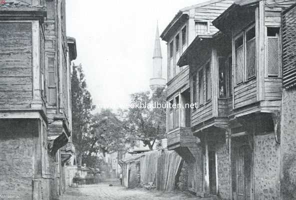 Konstantinopel. Straat in een Turksche wijk