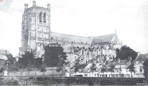 Frankrijk, 1914, St. Omer, Een merkwaardige landstreek tusschen Yperen en Calais. De Notre-Dame te St. Omaars (St. Omer)