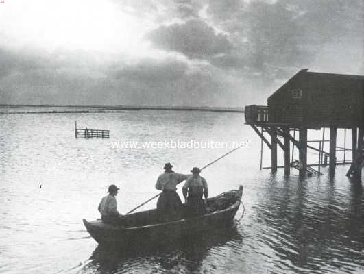 Noord-Holland, 1914, Marken, Op overstroomd Marken