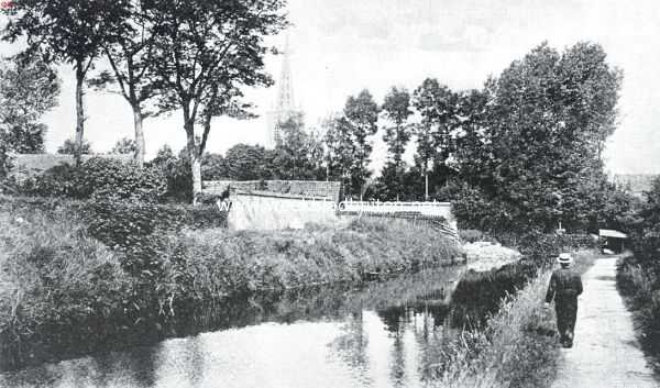 Frankrijk, 1914, Hazebrouck, Een merkwaardige landstreek tusschen Yperen en Calais. Het kanaal bij Hazebroek