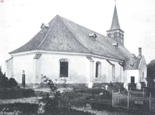 Het kerkje van het Hollandsche dorp op het eiland Amager