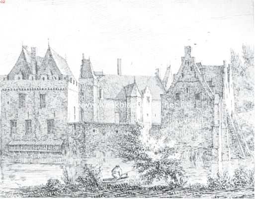 Het kasteel Nyenrode. Zuidzijde vr 1620. Naar een oude teekening, op het kasteel aanwezig