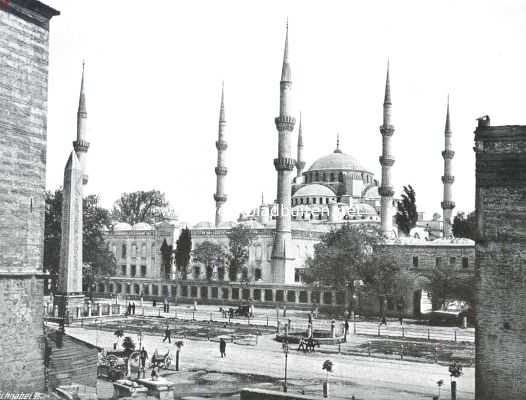 Turkije, 1915, Istanbul, De stad aan den Gouden Hoorn. De moskee van Achmed I, in 1610 gebouwd