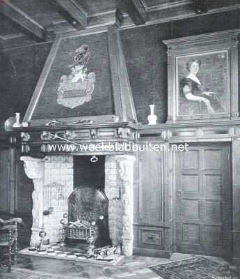 Utrecht, 1915, Breukelen, Het kasteel Nyenrode. Schouw in de heerenkamer