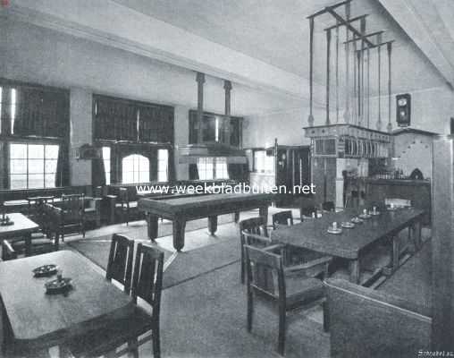 Noord-Holland, 1915, Den Helder, Het gebouw van den Bond voor Minder Marine-personeel te Helder. De conversatie-zaal