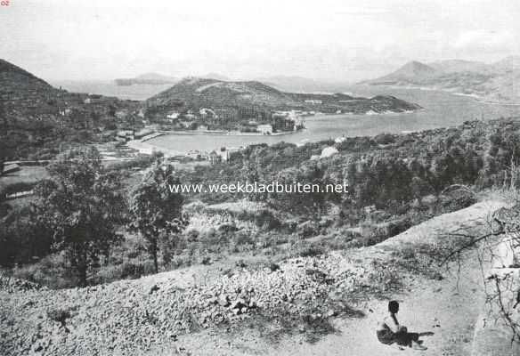Kroati, 1915, Dubrovnik, Uit de omstreken van het Zuidelijk oorlogsgebied. De Oostenrijksche haven Gravosa in Dalmati