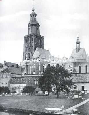 Gelderland, 1915, Zutphen, Gezicht op de Sint Walburgskerk te Zutfen