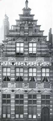 Gelderland, 1915, Zutphen, Zutfen. Oude gevel aan de Houtmarkt