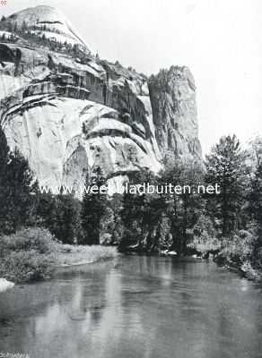 Amerika, 1915, Onbekend, Het Yosemite dal. De Merced rivier bij de plaats waar zij onder de 